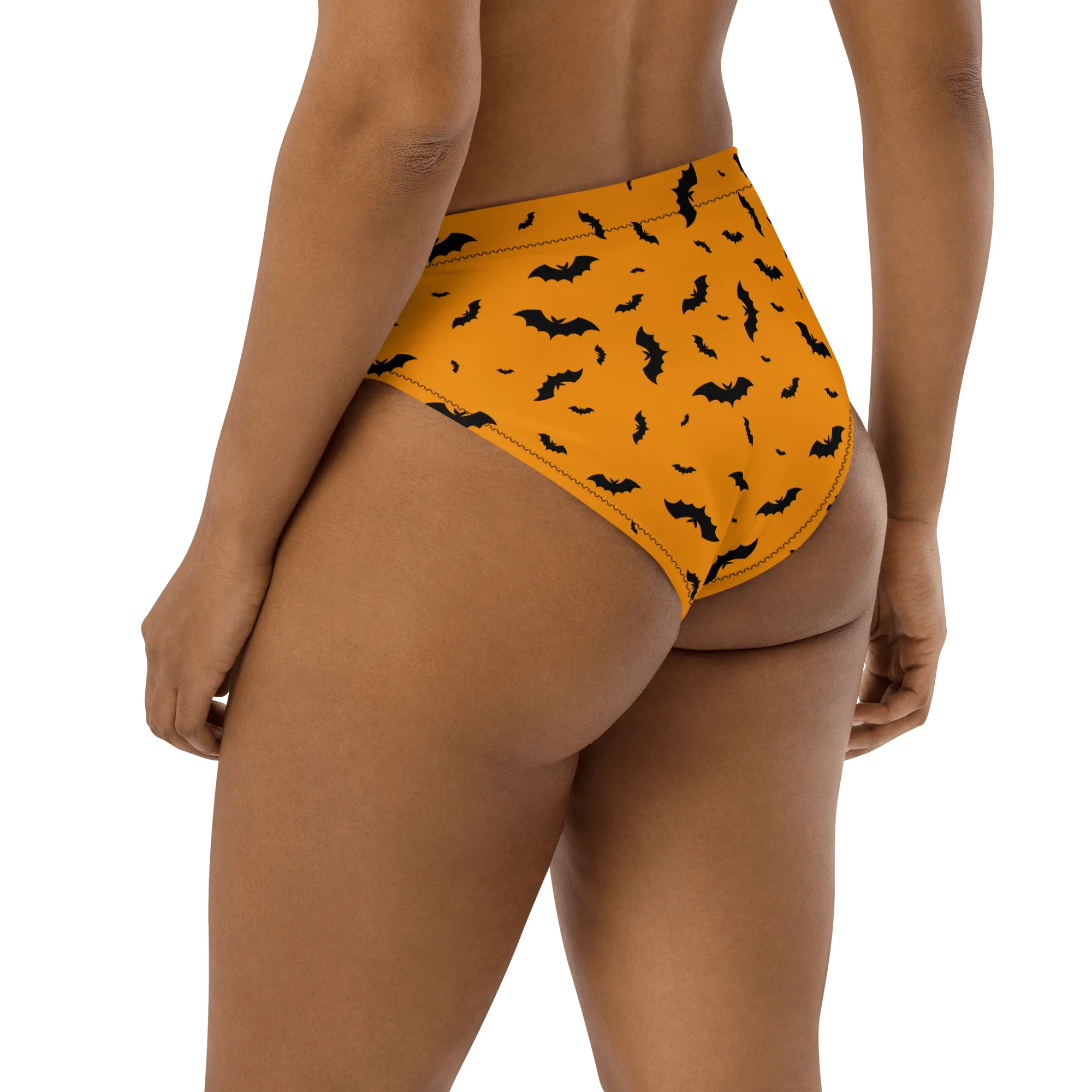 Orange Eclipse Sport High-Waisted Bikini Bottom