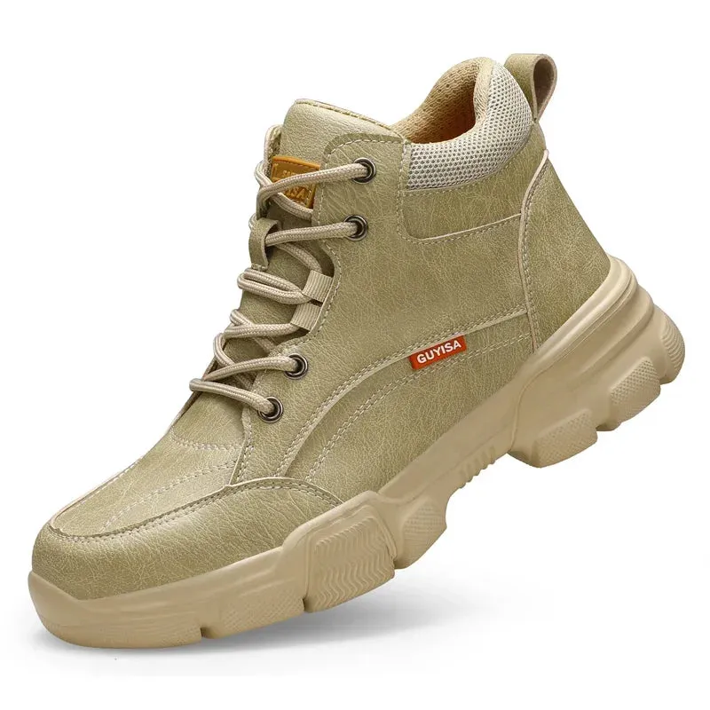 S1 safety work boots leather plush