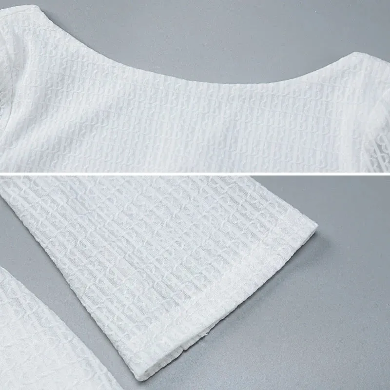 Simple long-sleeved backless dress