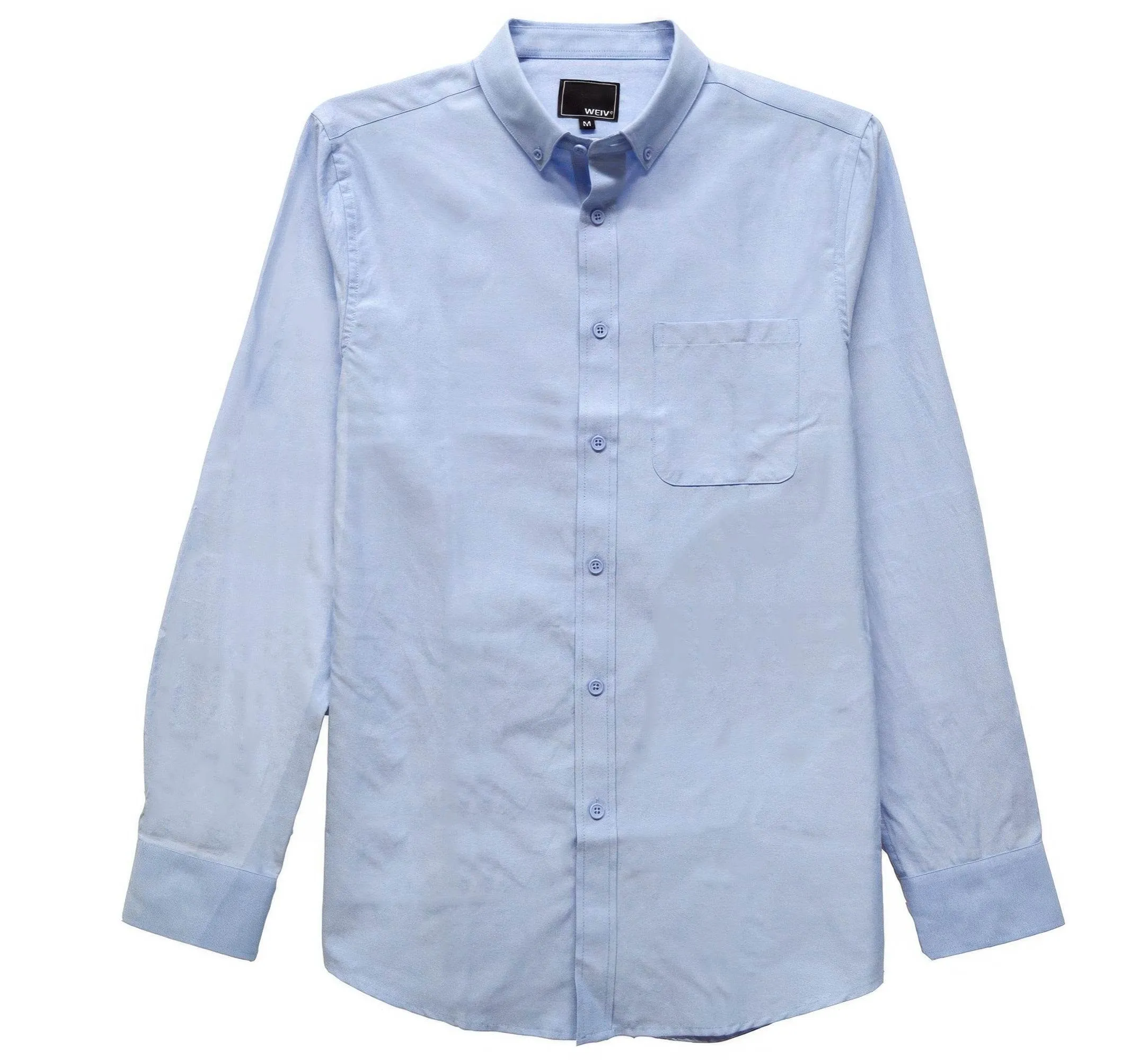 Solid Long Sleeve Button Down