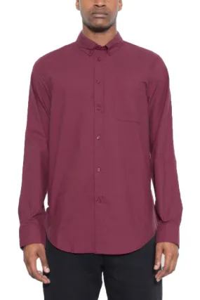 Solid Long Sleeve Button Down