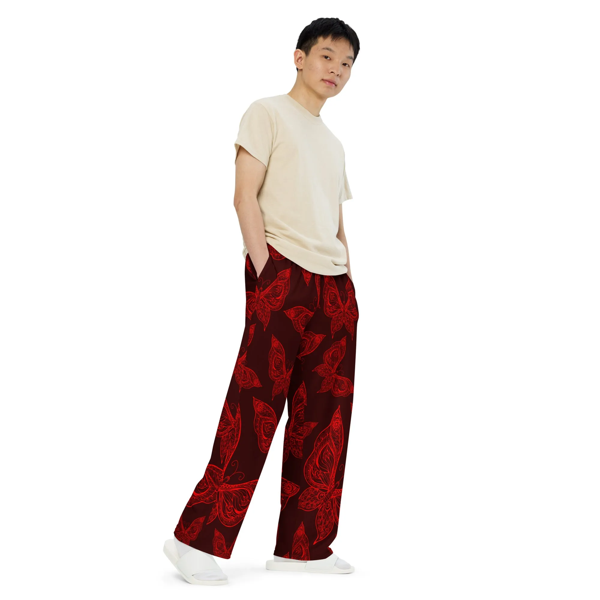 Unisex wide-leg pants