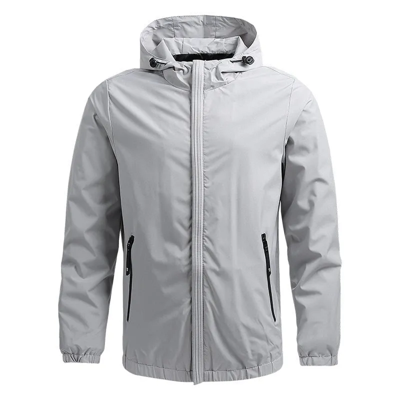 Waterproof Windbreaker Scratch Resistant, Zippered Front & Pockets