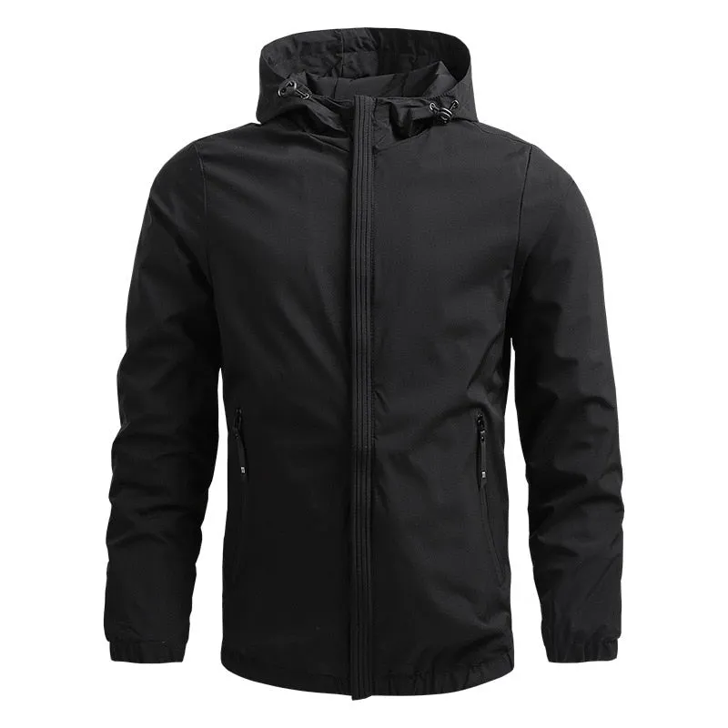 Waterproof Windbreaker Scratch Resistant, Zippered Front & Pockets