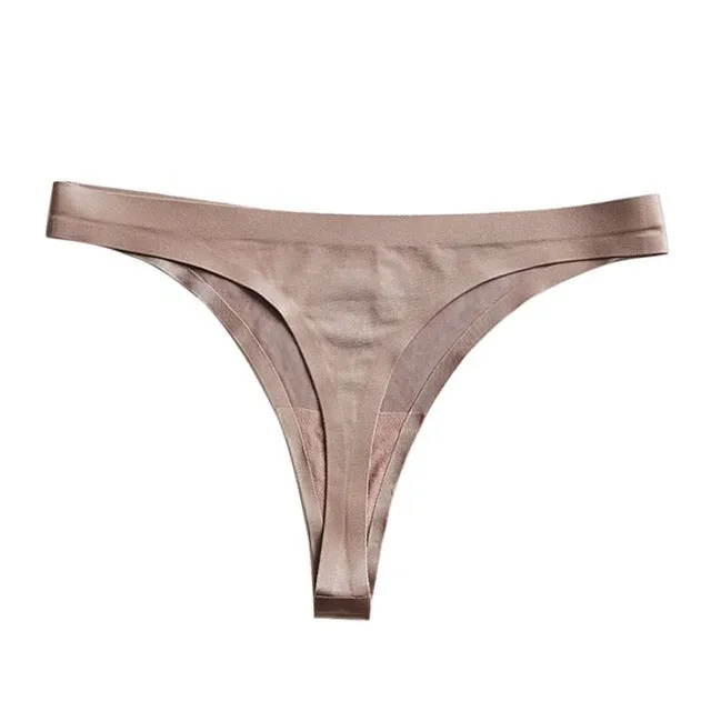 Women Ice Silk Thong Panties