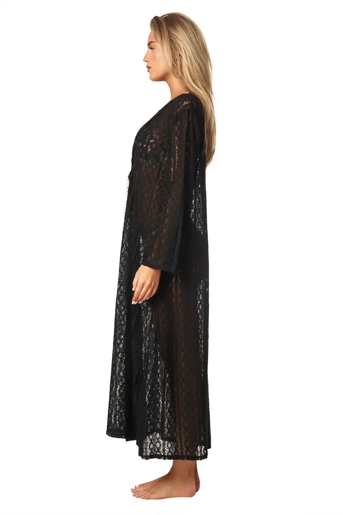 Women's Lace Kaftan Long Maxi Dress