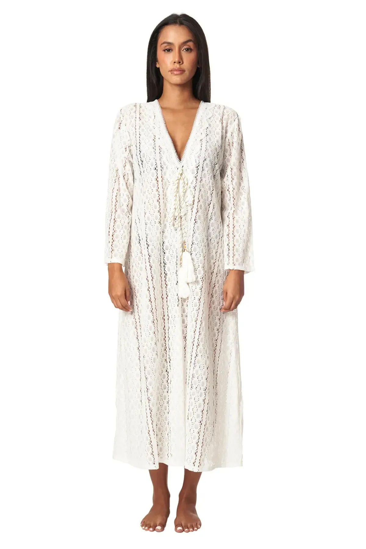 Women's Lace Kaftan Long Maxi Dress