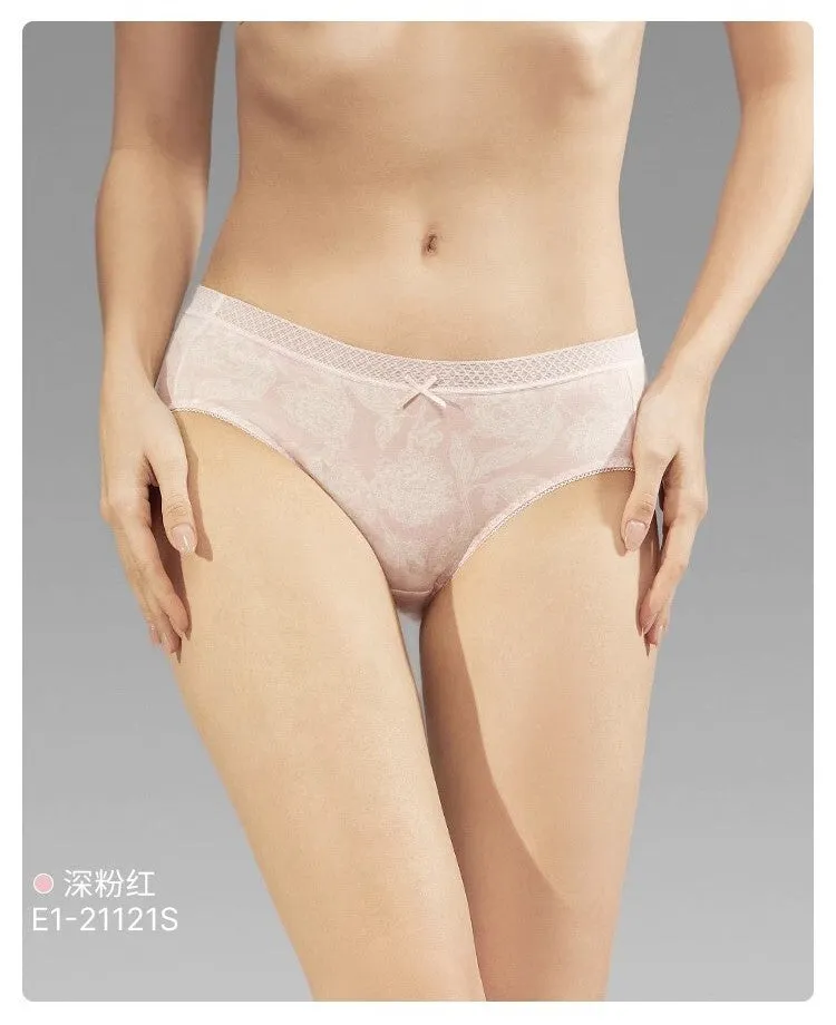Women's Pure Cotton Printed Mid-Rise Bikini Panties (3pcs Pack)