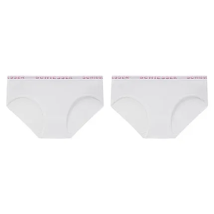 Women's Supima Mid-Rise Bikini Panties (Pure Color 2pcs Pack)