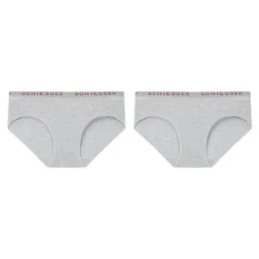Women's Supima Mid-Rise Bikini Panties (Pure Color 2pcs Pack)