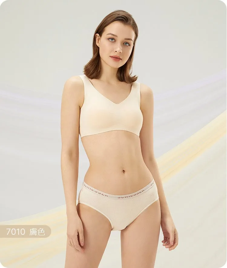 Women's Supima Mid-Rise Bikini Panties (Pure Color 2pcs Pack)