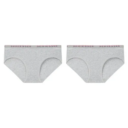Women's Supima Mid-Rise Bikini Panties (Pure Color 2pcs Pack)