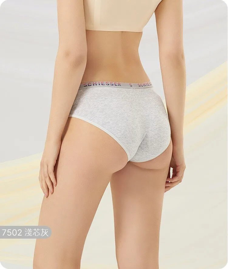 Women's Supima Mid-Rise Bikini Panties (Pure Color 2pcs Pack)